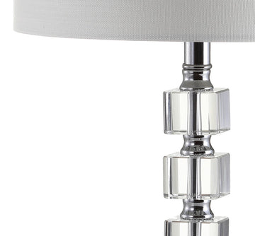 Barnard 22" LED Crystal/Metal Table Lamp - JONATHAN Y
